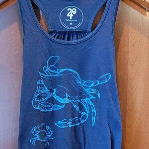 Flowy Tank Top with Blue Crabs
